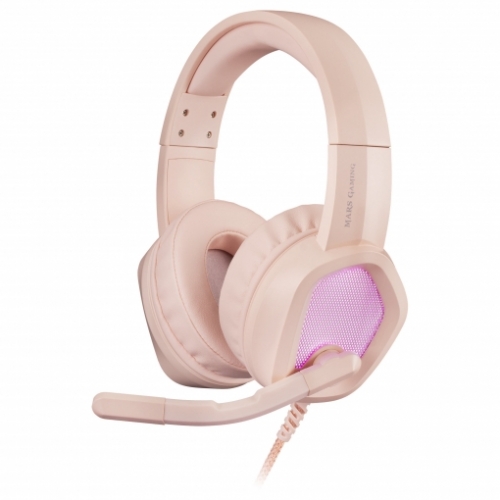 Auscultadores MARS GAMING MH320 RGB HEADPHONES MIC,HIFI,NOISE CANCEL,MULTIPLATFORM,PINK