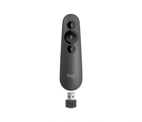 Apresentador laser sem fios Logitech R500s - Ampla compatibilidade - Raio de ação de 20 m