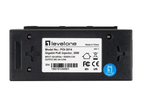 LEVELONE POI-3014 ADAPTADOR POE FAST ETHERNET GIGABIT ETHERNET 52 V