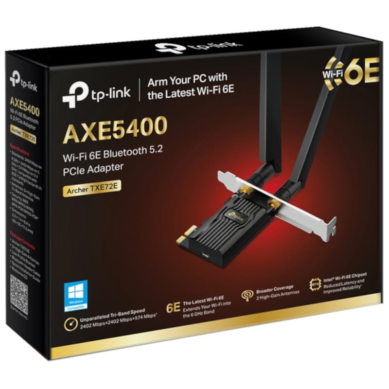 TP-LINK AXE5400 TRI-BAND WI-FI 6E BLUETOOTH PCI EXPRESS ADAPTER