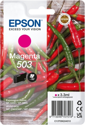 EPSON TINTEIRO MAGENTA 503 XP5200/05/WF2960/65