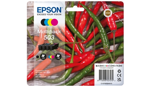 EPSON TINTEIRO PACK 4 CORES 503 XP5200/05/WF2960/65