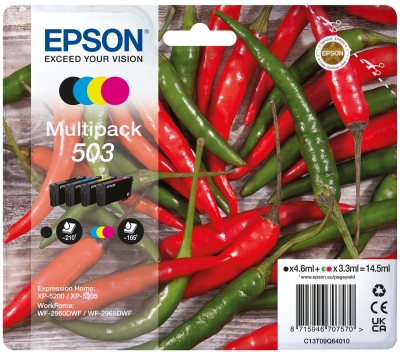 EPSON TINTEIRO PACK 4 CORES 503 XP5200/05/WF2960/65