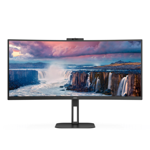 MONITOR AOC VA 34"21:9 WQHD HDMI DP USB-C COLUNAS WEBCAM HAS CU34V5CW/BK