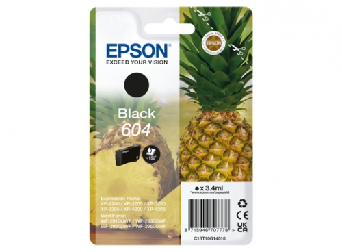 EPSON TINTEIRO PRETO 604 XP2200/05/3200/05/4200/05/WF2910/30/35/50