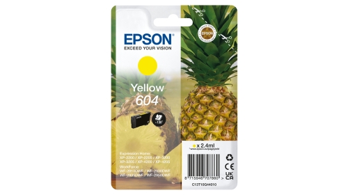 EPSON TINTEIRO AMARELO 604 XP2200/05/3200/05/4200/05/WF2910/30/35/50
