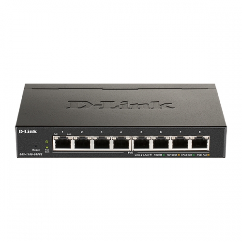 D-LINK 8-PORT POE GIGABIT SMART MANAGED SWITCH (64W)