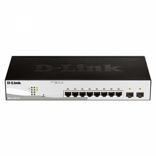 D-LINK 8-PORT 10/100/1000MBPS GIGABIT SMART SWITCH + 2 SFP PORTS