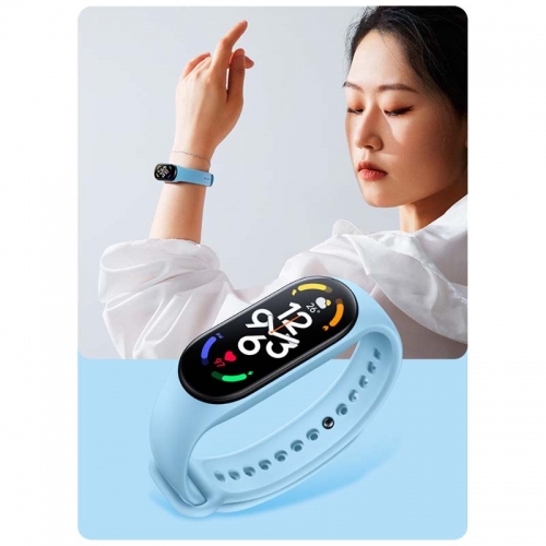 Pulseira de Silicone Original Xiaomi Smart Band 7 Azul