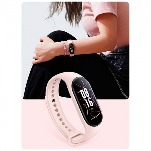 Pulseira de Silicone Original Xiaomi Smart Band 7 Rosa