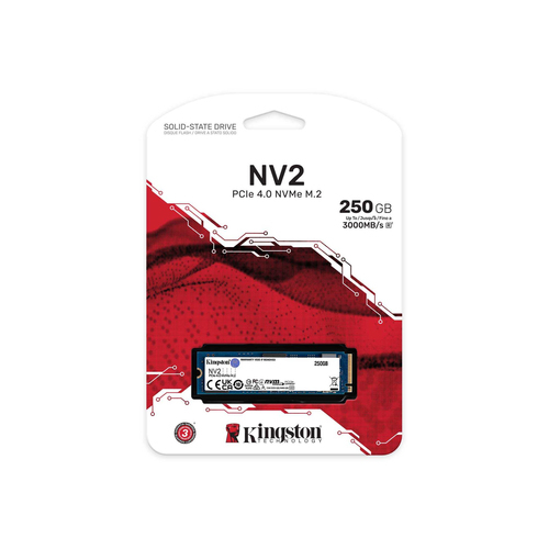 SSD M.2 PCIe 4.0 NVMe Kingston 250GB NV2-3000R/1300W