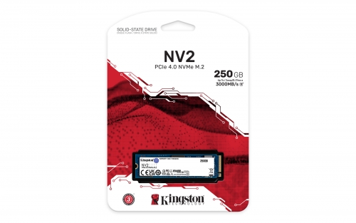 SSD M.2 PCIe 4.0 NVMe Kingston 250GB NV2-3000R/1300W