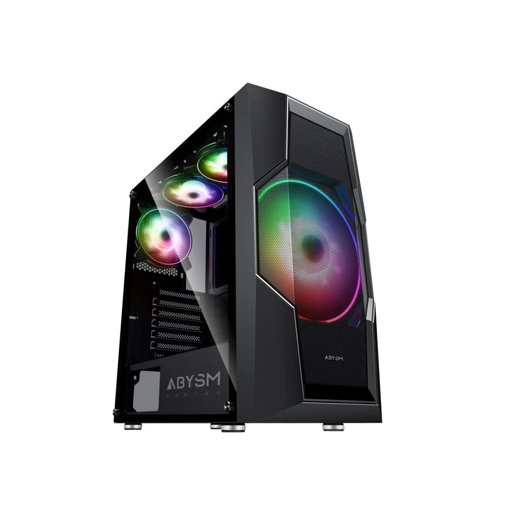 ABYSM Caixa ATX DANUBE HRON TEMPERED GLASS ARGB Preto 1XUSB3.0 1XUSB2.0