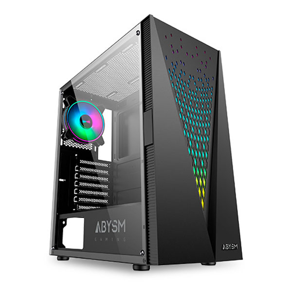 ABYSM Caixa ATX GAMING DANUBE KOLPA TEMPERED GLASS Preto