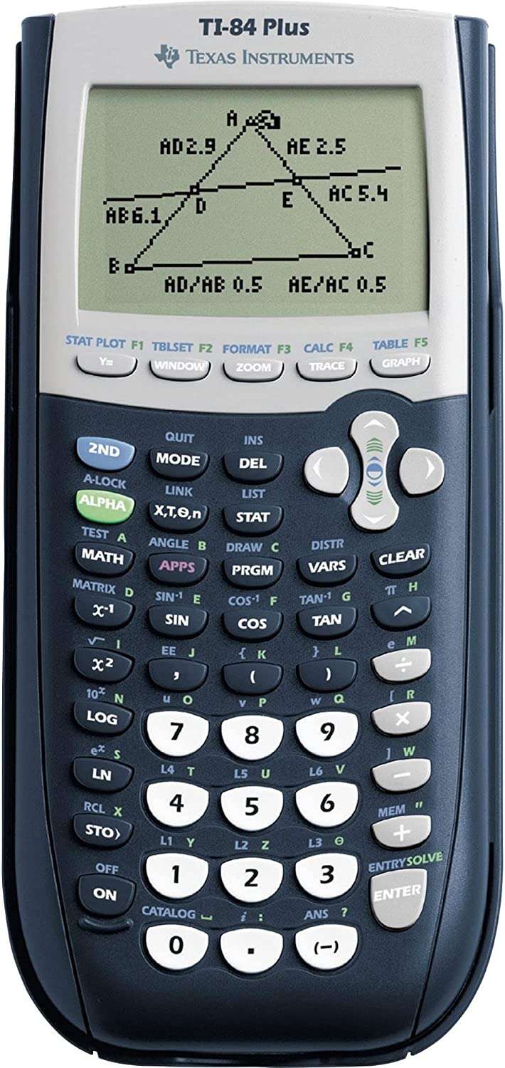 Calculadora gráfica Texas Instruments TI-84 Plus - Visor de 8 linhas por 16 caracteres - Suporta programação - 12 aplicações incluídas - Preto