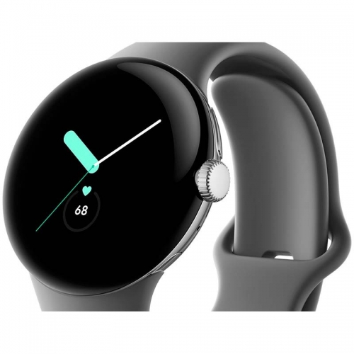 Google Pixel Watch Wi-Fi Prateado com Bracelete Carvão