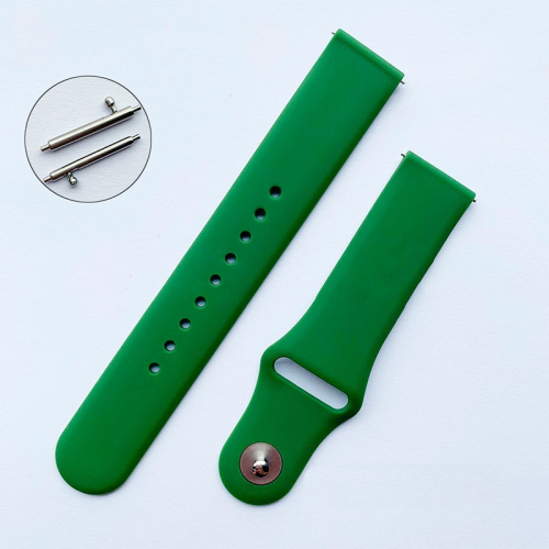 Pulseira Universal Elegance Silicone 20mm para Smartwatch Xiaomi/Amazfit/Samsung/Huawei/Realme/Ticwatch (Verde)