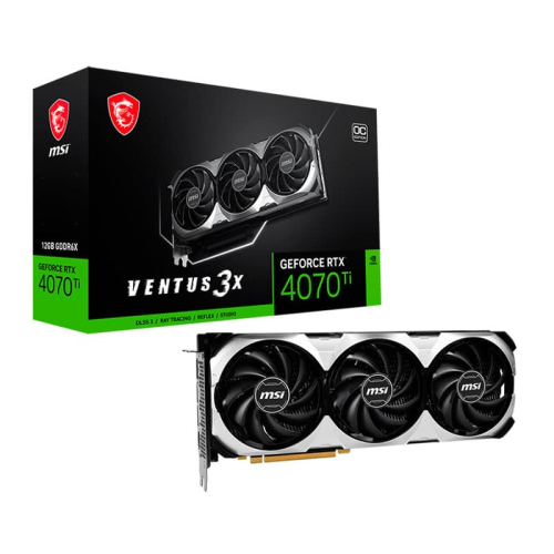 PLACA GRÁFICA MSI RTX 4070 TI VENTUS 3X OC 12GB GDDR6X