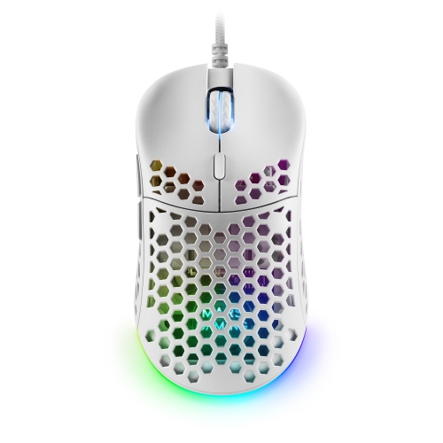 MARS GAMING MOUSE MM55 12800DPI EXTREME LIGHT RGB WHITE
