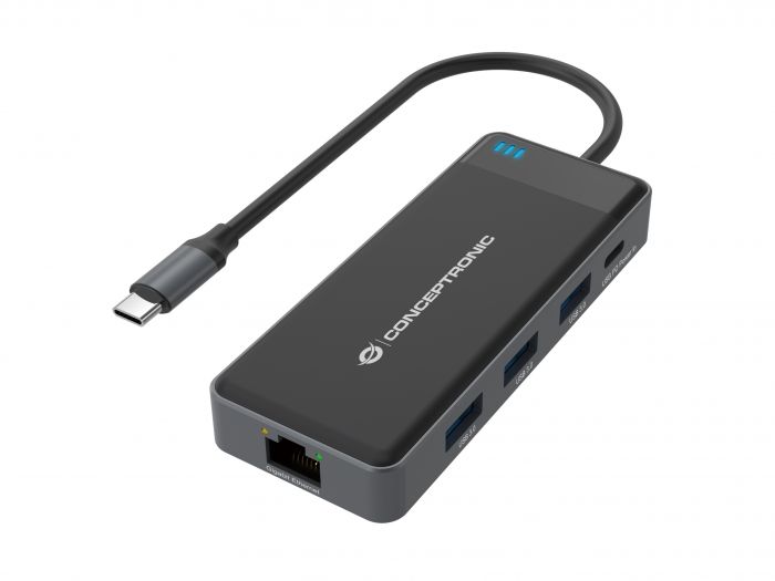 CONCEPTRONIC DOCK DUAL DISPLAY USB-C 2xHDMI 3xUSB3.0 1xrRJ45 1xUSB-C PD 1xCR