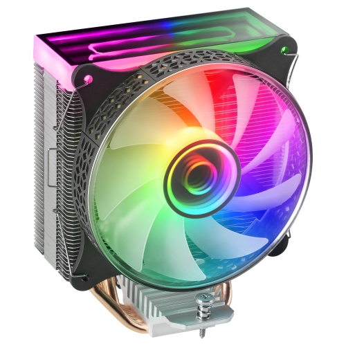 Cooler MARS GAMING MCPU-VR CPU COOLER,DUAL INFINITE MIRROR ARGB,SILENT PWM FAN,4X HEATPIPE,180W,BLK