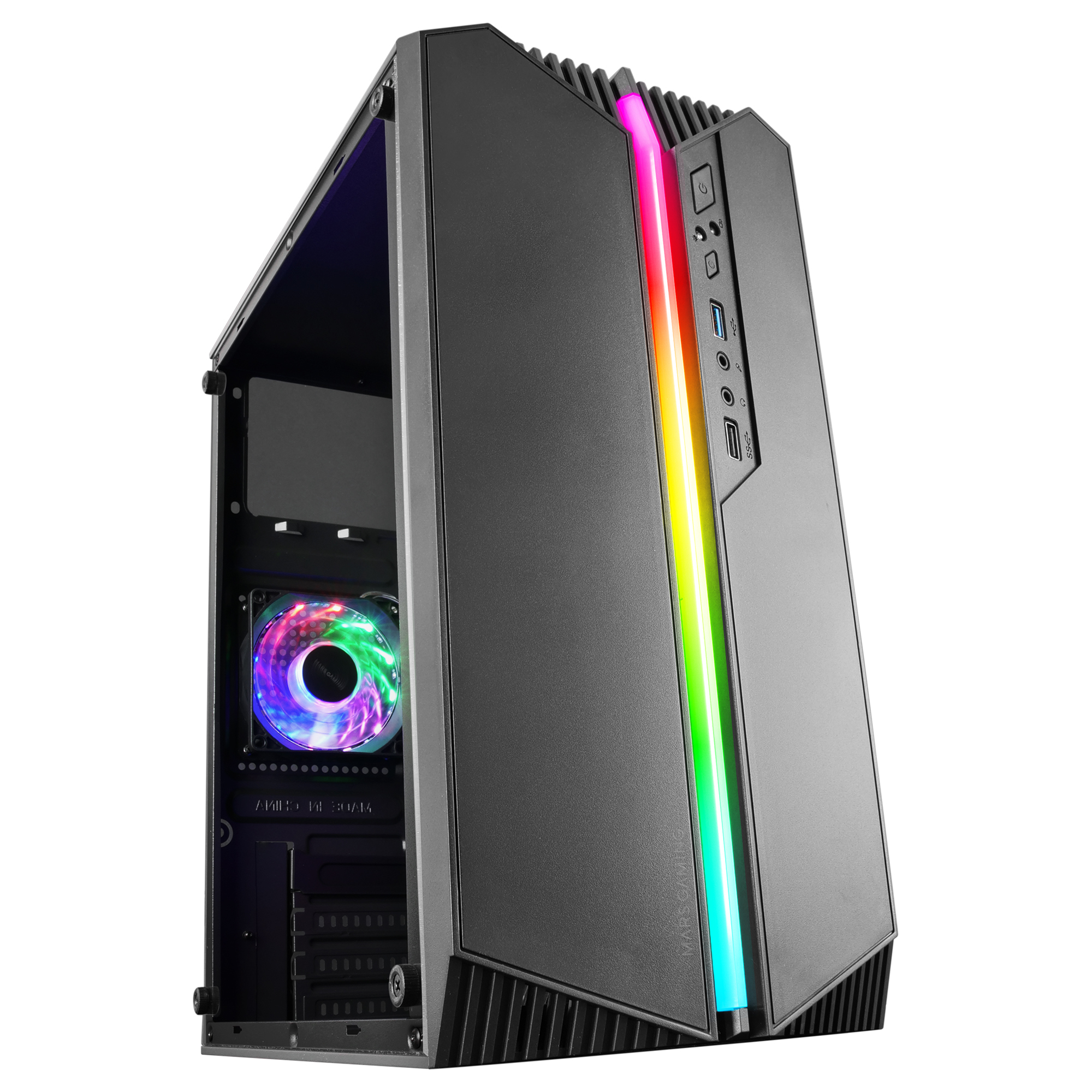 MARS GAMING Caixa M-ATX MC-S1 ARGB FRONT FRGB FAN WINDOW Preto