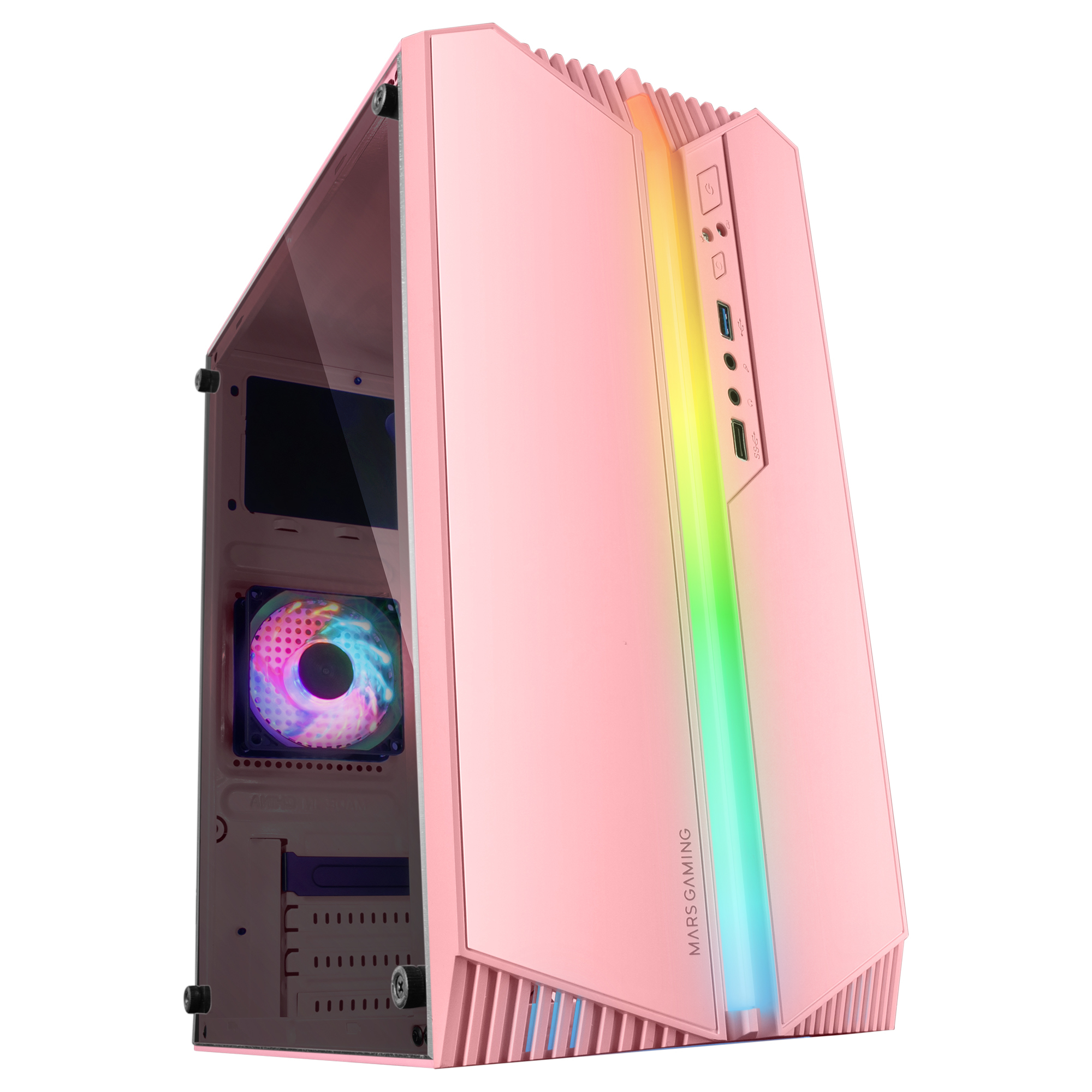 MARS GAMING Caixa M-ATX MC-S1 ARGB FRONT FRGB FAN WINDOW PINK