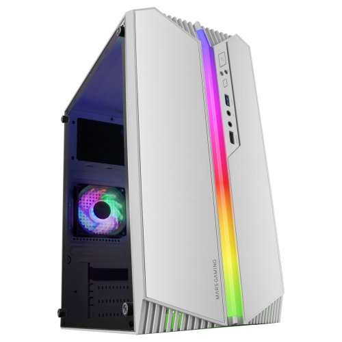 MARS GAMING CAIXA MATX MC-S1 ARGB FRONT FRGB FAN WINDOW WHITE