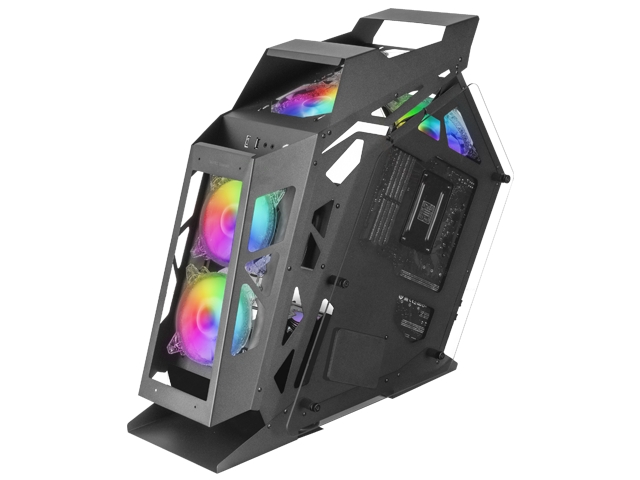 MARS GAMING Caixa M-ATX MC61 PREMIUM 4X12CM ARGB REMOTE GLASS Preto