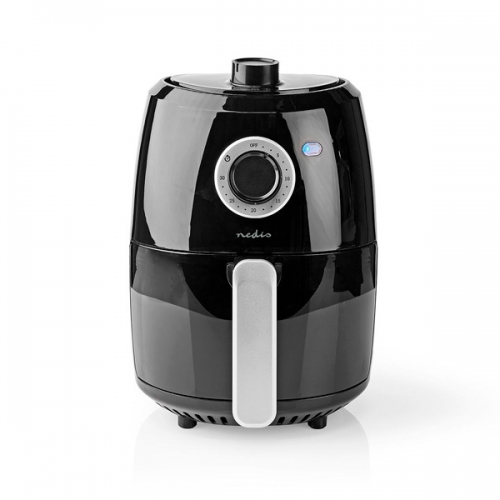 NEDIS HOT AIR FRYER 2.4 L TIMER:30 MIN ANALOG ALUMINIUM BLACK