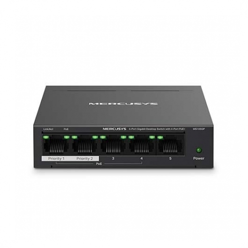 MERCUSYS 5-PORT GIGABIT DESKTOP SWITCH WITH 4-PORT POE+