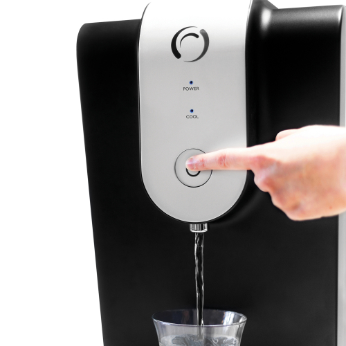 Dispensador e resfriador de água filtrada LAICA Aqua Optima Lumi preto/prateado