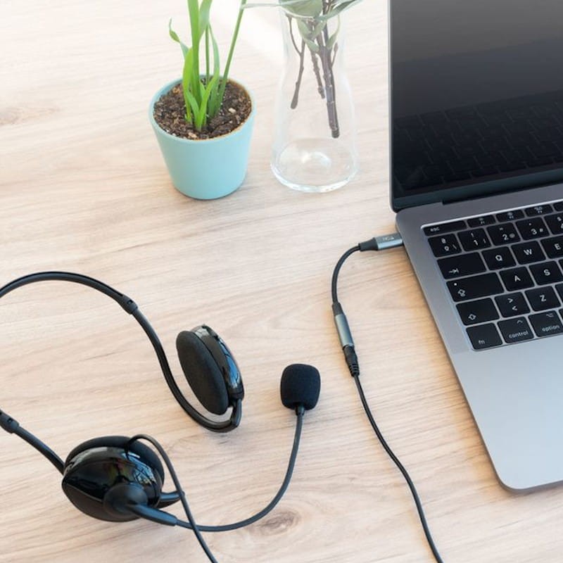 Cabo Adaptador de Áudio Nanocable USB-C para Jack 3.5 Preto/Cinza 11cm