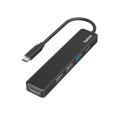 Hub HAMA USB-C,Multiport,5 Ports,3 x USB-A,USB-C,HDMI - 200117