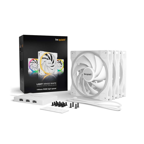 VENTILADOR 140X140 BE QUIET LIGHT WINGS HIGH SPEED WHITE