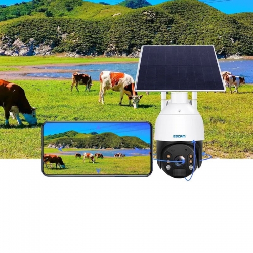 Câmera de segurança IP Escam QF724 Solar 4G/LTE 24 horas de gravação Branco