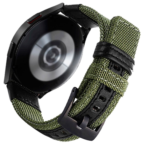 Pulseira Universal Nylon Ajustável 22mm Verde para Smartwatch Xiaomi/Amazfit/Samsung/Huawei/Realme/Ticwatch