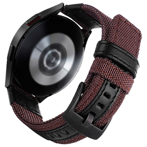 Pulseira Universal Nylon Ajustável 22mm Café para Smartwatch Xiaomi/Amazfit/Samsung/Huawei/Realme/Ticwatch