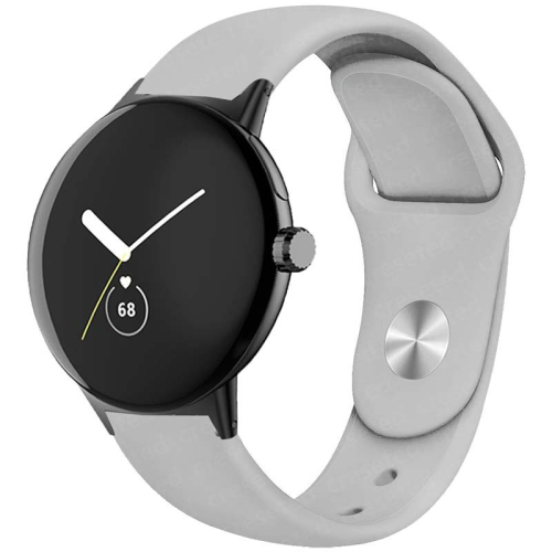 Pulseira Universal Elegance Silicone 20mm Cinzento para Smartwatch Xiaomi/Amazfit/Samsung/Huawei/Realme/Ticwatch