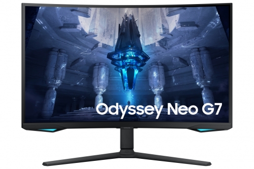 MONITOR SAMSUNG G75NB 32"UHD 1000R 165Hz 1ms FF-DP/HDMI/USB/Ajust.Alt./Tilt/Pivot/Swivel