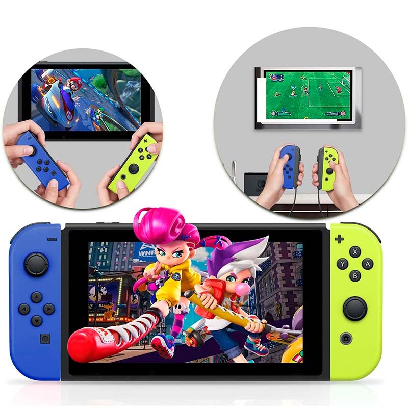 Comando Joy-Con Set Esquerda/Direita Nintendo Switch Compatível Azul Amarelo