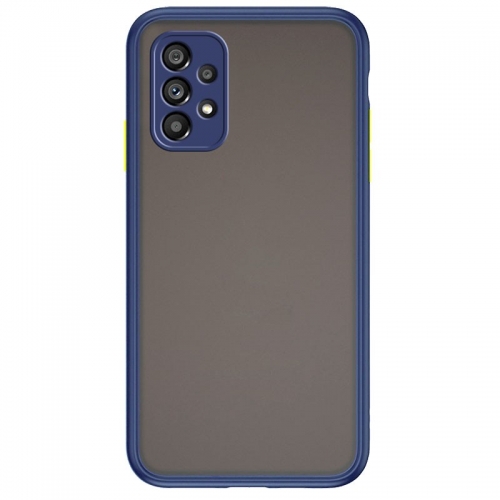 Capa Dual Mate Samsung Galaxy A52 A525 / A52 5G A526 / A52s 5G A528 Azul+Amarelo