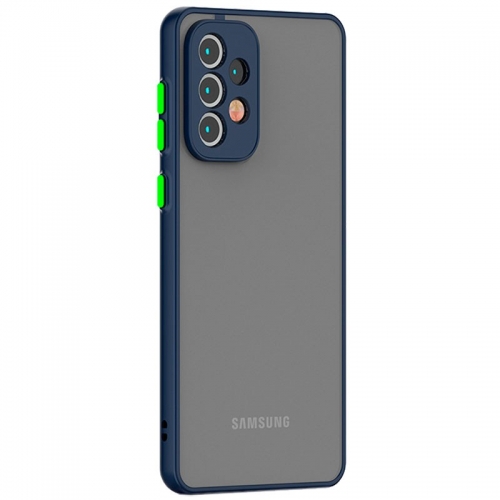 Capa Dual Mate Samsung Galaxy A52 A525 / A52 5G A526 / A52s 5G A528 Azul+Amarelo