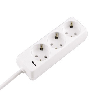 Extensão eléctrica HAMA 3 tomadas,1,4 mt,branco 30381