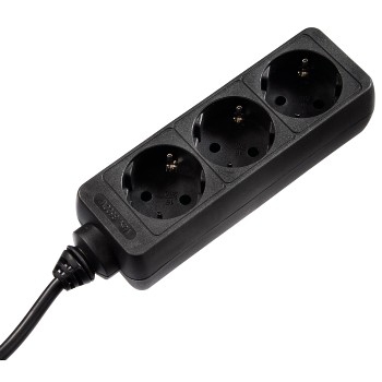 Extensão eléctrica HAMA 3 tomadas 1,4 mt,preto 30391