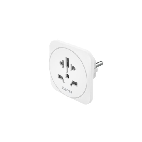 Adaptador de corrente HAMA Shuck Uk/US/China/Itália/Suiça ->Euro - Branco 223455