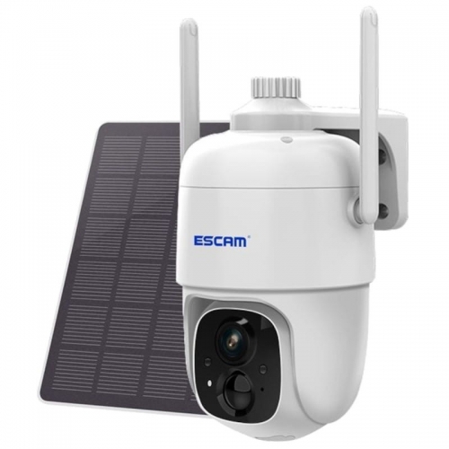 Câmera de Vigilância IP Escam G24 3M Wifi Painel solar Branco