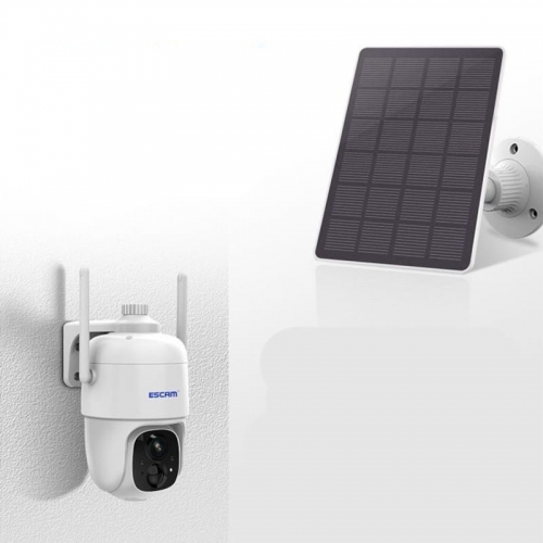 Câmera de Vigilância IP Escam G24 3M Wifi Painel solar Branco