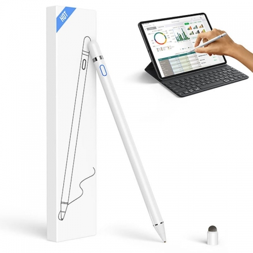 Caneta Stylus Capacitiva Branca K811 para Xiaomi Pad/Apple iPad/Samsung Tab
