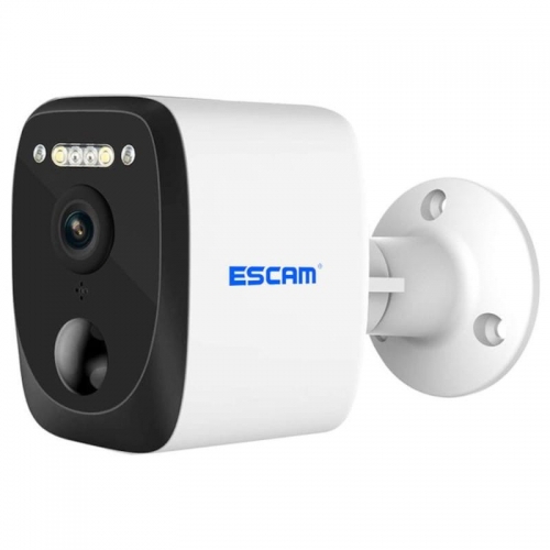 Câmera de Segurança IP Escam QF370 3MP Visão Noturna Cor WiFi Painel Solar Branco